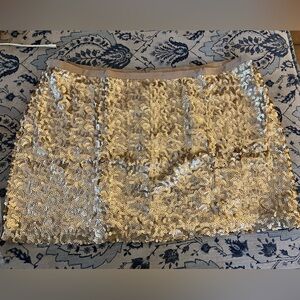 LondonJean gold sequin mini skirt size 14 NWT